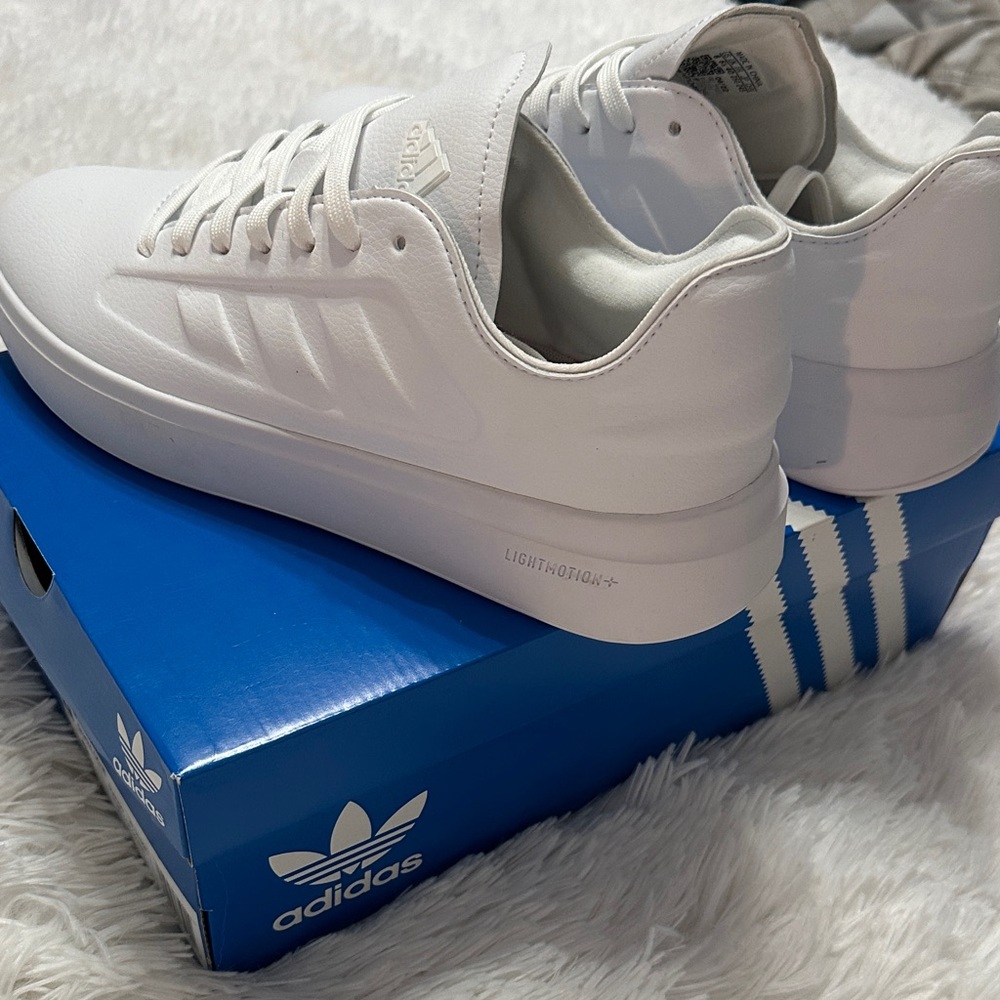 adidas White Low-Top Platform Sneakers